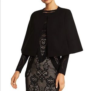 BCBGMaxAzria Knit Crop Cape Black NWT XS S